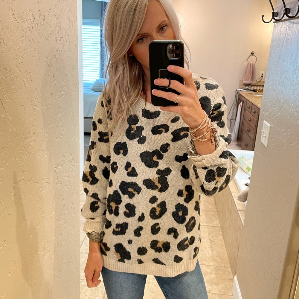 Loft Leopard Print Sweater
